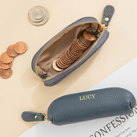 Monedero Portátil de Cuero PU RR, Mini Monedero de Cuero, Bolsa para Monedas, Porta Joyas, Porta Dinero, Estuche para Efectivo, Monedero para Mujer