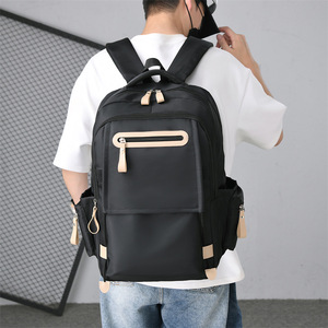 Lightweight <b>Backpack</b> For <b>Men</b> Women Large Capacity 14 Inch Laptop Bag Leisure Travel Color Blocking Design Neutral Gender - Product Image 3