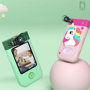 Kinderkamera Mini-Smartphone-Lernspielzeug mit Doppelkamera 2,8-Zoll-Bildschirm Lernspiele Wecker USB-Aufladbar - Product Image 3