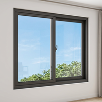 Fenêtre coulissante horizontale en aluminium Kalashi, double vitrage, cadre en aluminium, fenêtre coulissante en verre pour la maison