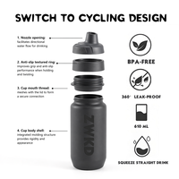 Customized Colorful OEM ODM BPA-Free Leak-proof Squeeze 600ml Plastic Cycling Sports Water Bottle Camping Car Gym Travel Logo