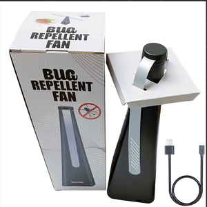 Ventilateur anti-insectes rechargeable par USB sans produits chimiques BolerGifts avec pales holographiques pour éloigner les insectes, les moustiques et les mouches - Product Image 5