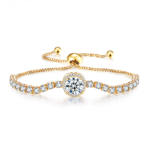 Bracciali di lusso a <span class=keywords><strong>mano</strong></span> placcato <span class=keywords><strong>oro</strong></span> multicolore zircone regolabile catena da Tennis braccialetto gioielli moda coreana per le donne - Product Image 6