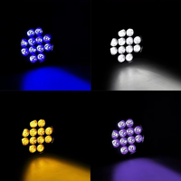 Projecteur LED PAR d'extérieur étanche rechargeable 12x18W RGBW UV alimenté par batterie WIFI, projecteur LED plat PAR pour fête