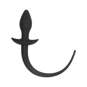 <span class=keywords><strong>Plug</strong></span> Anale a Coda di Cane in Silicone Nero, Giocattolo Sessuale, Massaggiatore Prostatico Anale - Product Image 1