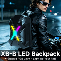 Casque de moto intelligent programmable par application LED, sacs unisexes, sac à dos de voyage imperméable de grande capacité pour l'extérieur
