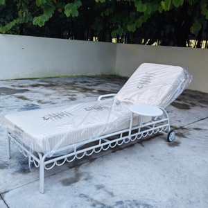 Chaise longue de style nouveau avec cadre en aluminium, personnalisable, portable, pliable, mobilier d'extérieur pour la piscine, la plage et les loisirs - Product Image 2
