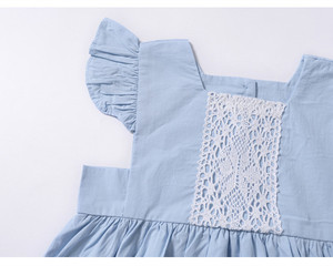 Robe à manches papillon florale pour enfants de 1 an, avec dentelle, vente en gros du Bangladesh, prix abordable, directement de l'usine - Product Image 3