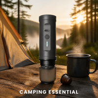 Machine à expresso de voyage sans fil 20 bars, batterie 7800 mAh, charge rapide USB-C, cafetière à capsules auto-chauffante portable pour la randonnée