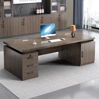 Bureau de bureau à la mode de conception simple Mobilier de bureau en bois de direction moderne Table de bureau en forme de L