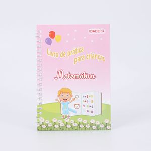 Y622 4pcs Cahier de calligraphie réutilisable en spirale pour l'apprentissage de l'écriture manuscrite en portugais pour enfants d'âge préscolaire – Cahier magique d'écriture - Product Image 5