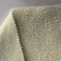 Vente en gros de tissu polaire berbère en polyester 100% uni teint en couleur unie, thermique, 420GSM, pour vêtements, vestes