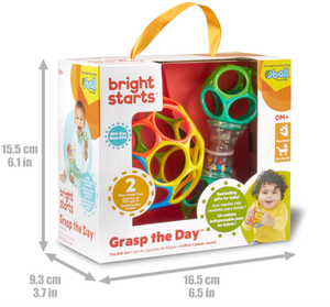 Ensemble cadeau de balles <span class=keywords><strong>Oball</strong></span> faciles à saisir - Balles et hochets pour saisir la moindre occasion, lot de 2, en silicone sans BPA, unisexe, nouveau-né et plus - Product Image 4