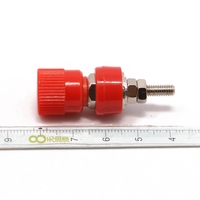 Poteau de liaison d'isolation à cinq couleurs en laiton pur nickelé M4 de haute qualité 24A avec prise banane de 4mm