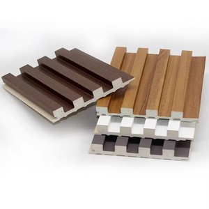 Panneau mural cannelé <span class=keywords><strong>3D</strong></span> en bambou et fibre de bois, moderne, imperméable, pour extérieur/commercial/cuisine/salle de sport/hôtel/salon, adapté aux enfants - Product Image 1