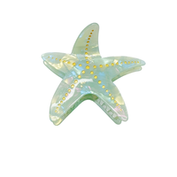 En gros, Pinces à cheveux de 7 cm, style marin, mignonnes, avec logo personnalisé, en forme d'étoile de mer, accessoire capillaire, pince requin pour filles