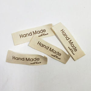 Cotton Woven Label Handmade With Love Diy Clothing Sewing Grosgrain Tag Neck Label - Product Image 2