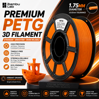 Filamen Cetak 3D FDM Grosir 124 1.75mm 1KG Spool Standar Bahan Printer 3D Matte Plus PETG 330m CE ROHS