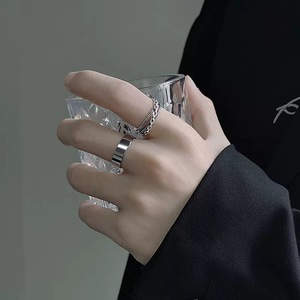Men's Geometric Ring Adjustable Index Finger Ring For Gift Jewelry - Product Image 1