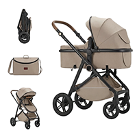 Poussette bébé 2 en 1 High Landscape 360 °   Roue rotative, maniement fluide, pliable avec guidon réglable pour une utilisation quotidienne