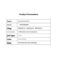 Autocollants en acrylique NFC, autocollant de table de restaurant, NTAG215, support adhésif, pour la traçabilité de l'authenticité des produits et les avis Google