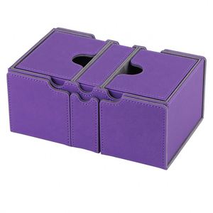 Caja de Exhibición Multifuncional de Tres Niveles con Cajones de Cuero PU para Tarjetas Coleccionables de Béisbol y Juegos - Product Image 1