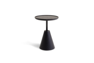<span class=keywords><strong>Tavolino</strong></span> Rotondo Minimalista con Piano in MDF Laccato <span class=keywords><strong>Nero</strong></span>, Base in Ferro Opaco, Design a Pannelli, Ecologico e Durevole - Product Image 4