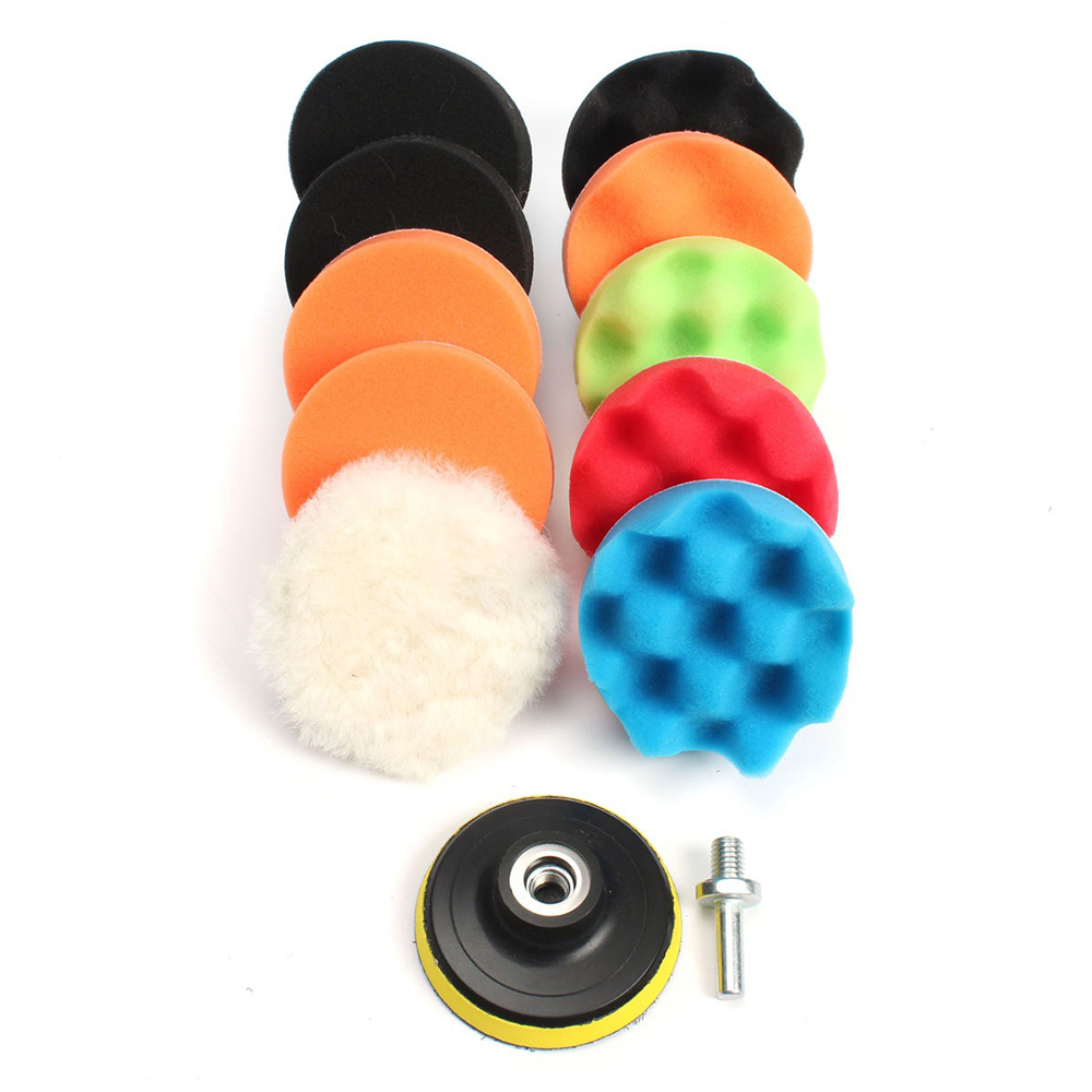 PP Nylon Customized Car Polishing Wave Pad 12 Pieces Set