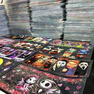 Factory Direct Halloween Christmas 16Oz Tumbler Decals UV DTF for <strong>Transfer</strong> Cups Decal Sticker Washable Glass Cups - Product Image 3