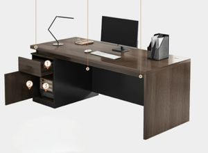 Escritorio Ejecutivo Moderno de Lujo para CEO, Material de Madera Duradero, Multifuncional, 2 Opciones de Almacenamiento, Escritorio Pequeño para Oficina - Product Image 2
