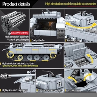 Tanque Panther Alemán Militar de la Segunda Guerra Mundial 121, Serie de Armas de Soldados, Modelo de Ladrillos de Construcción para Niños, Sets de Bloques de Construcción de la Segunda Guerra Mundial