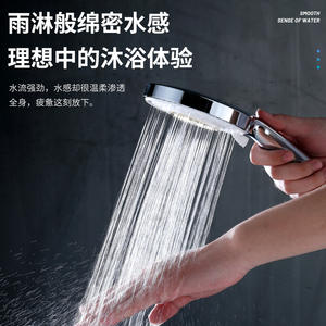 Cabezal de ducha de mano con ventilador, rociador redondo, masaje, burbujas de belleza, efecto lluvia, accesorio portátil para bañera - Product Image 4