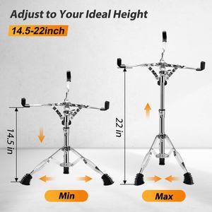 Support <span class=keywords><strong>de</strong></span> <span class=keywords><strong>caisse</strong></span> <span class=keywords><strong>claire</strong></span> en alliage d'aluminium AOOLOO avec hauteur réglable, support pour baguettes <span class=keywords><strong>de</strong></span> batterie, kit <span class=keywords><strong>de</strong></span> bras tré<span class=keywords><strong>pied</strong></span> et accessoires - Product Image 2