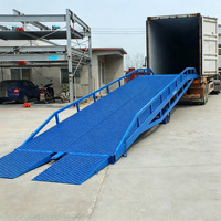 Rampe mobile d'entrepôt, rampe de chargement durable et portable pour déchargement de conteneurs par chariot élévateur