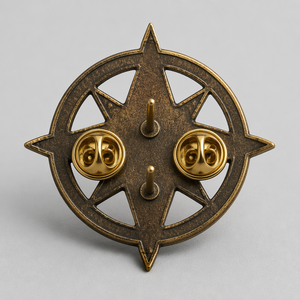 Op maat gemaakte vintage kompas emaille pin retro outdoor avontuur metalen badge souvenir broche voor rugzak hoed groothandel OEM ODM - Product Image 3