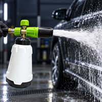 Canon à mousse pour nettoyeur haute pression avec bouteille d'un litre, lance à mousse réglable pour le lavage de voitures et le detailing automobile