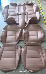 Pour Lexus <span class=keywords><strong>GS</strong></span> Series GS350 <span class=keywords><strong>GS</strong></span> 350, housses de siège sur mesure, accessoires de voiture, 5 sièges, cuir artificiel, couverture complète - Product Image 3