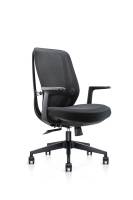 Nouvelle chaise de bureau d'ordinateur ergonomique en maille noire à dossier moyen personnalisé chaise noire