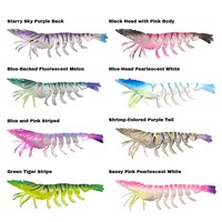 Leurre crevette en plastique souple 3,74 pouces swimbait crevette flexible sans hameçon appât pour eau salée