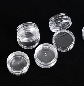 Customize Logo Printing Sticker <strong>Plastic</strong> 5g 5ml <strong>clear</strong> Pot Jar <strong>Container</strong> for Cosmetic Cream Lotion, 5 Gram Cream Jar With Lid - Product Image 1