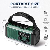 Radio Tenaga Surya Darurat 10000mAh Laris Manis, Radio AM FM NOAA Tenaga Surya dan Engkol Tangan dengan Lampu Senter untuk Aktivitas Luar Ruangan