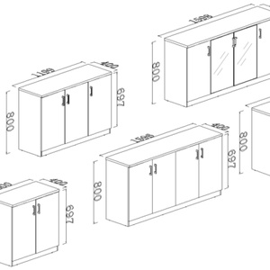 Modern Design Office File Storage Cabinets <b>Space</b>-<b>Saving</b> MDF Indoor Furniture for Home Workshop Warehouse - Product Image 5