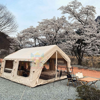 Tente de camping portable pour l'extérieur, grande tente de camping gonflable pour l'extérieur, 13 17.2 8 12 personnes