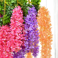 Guirlande de glycine artificielle en soie de qualité supérieure, dense et volumineuse, pour la décoration de mariages et événements (vente en gros)