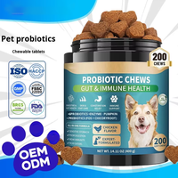 Tablet Kunyah Probiotik Felyon untuk Anjing - Vitamin D3/E Tinggi Protein, Mendukung Kesehatan Usus & Imunitas, Semua Ras & Usia