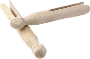 Pinzas de madera para ropa, duraderas, para guardar en el armario, con acabado natural, estilo tradicional. - Product Image 4