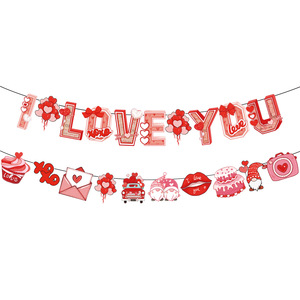 ชุดตกแต่งลูกโป่งธีมวันวาเลนไทน์ I LOVE YOU  แบบรักษ์โลก สีโรสโกลด์ ทองแดง แดง วัสดุฟอยล์/ลาเท็กซ์ - Product Image 3