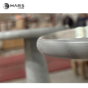 Nuevo hogar <span class=keywords><strong>Deco</strong></span> italiano Bianco Carrara mármol blanco mesa de centro personalizada mesa auxiliar redonda Natural - Product Image 4
