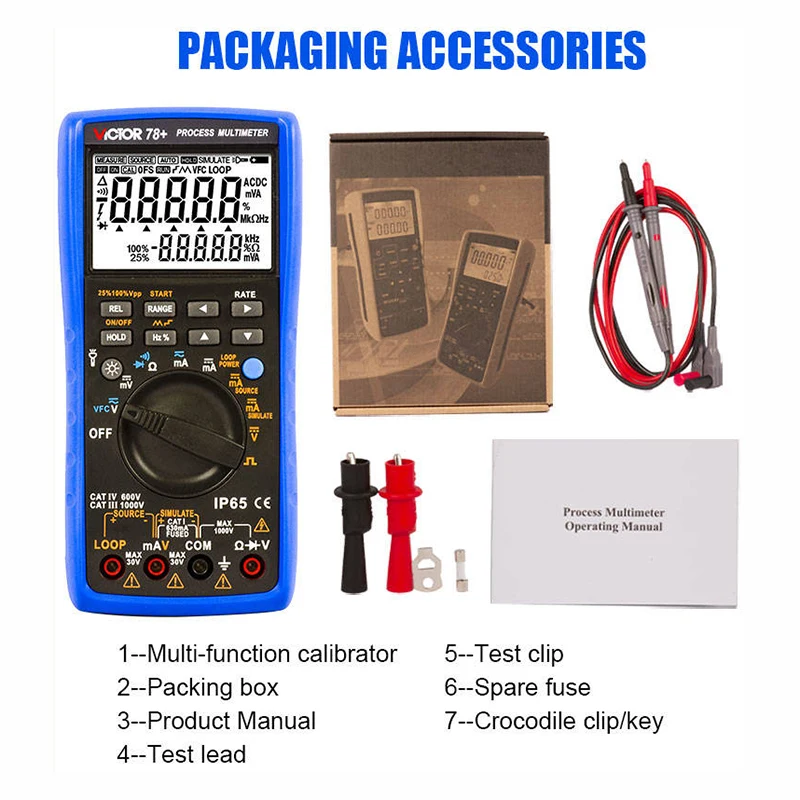 VICTOR 78 Plus VC78+ Process Multimeter - 4-20ma Signal Output