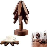 Tapis isolant en bois résistant à la chaleur, sous-plat de luxe léger en bois de hêtre, résistant aux hautes températures, pour table de Noël